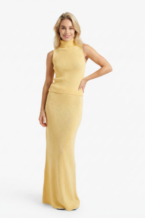 Elegant Long Skirt Two-piece Set