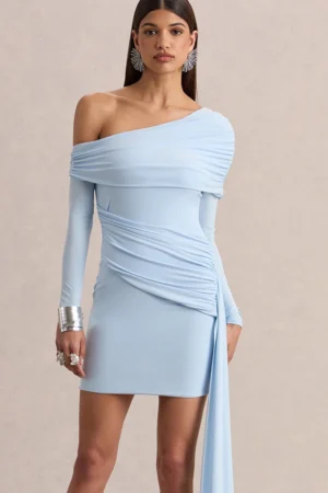 One Shoulder Bandage Mini Dress